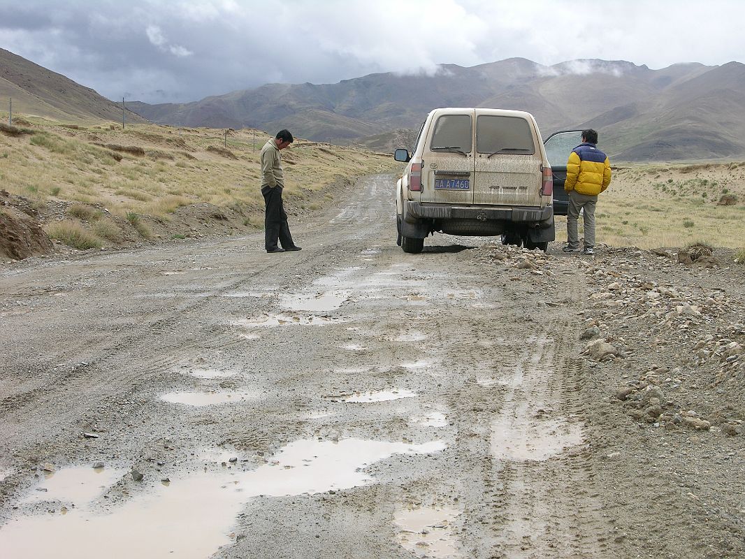 Tibet Kailash 11 Back 03 Water on Road